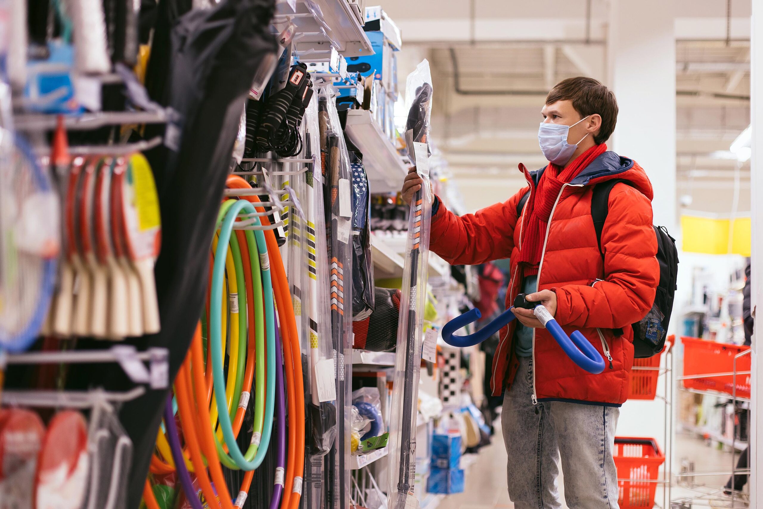 a man buying